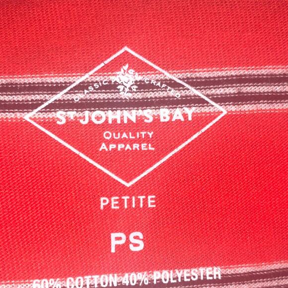 St. John’s Bay Striped Lightweight Hooded Sweatshirt – Petite Small - Picture 4 of 6